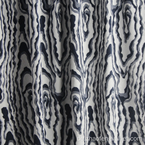 Polyester Schussgestricker Jacquard Velvet Home Textile Stoff